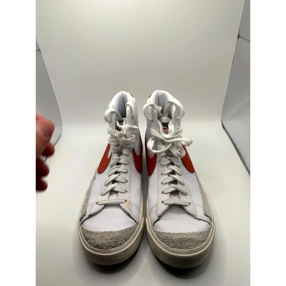 Nike Blazer‎ '77 Vintage Mid Womens 8 Sneaker Habanero Red Leather Skate Shoes